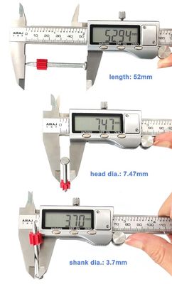 PD52 52mm Steel Head Drive Pin для бетонных стрелковых гвоздей в порошкообразном стрелковом пистолете